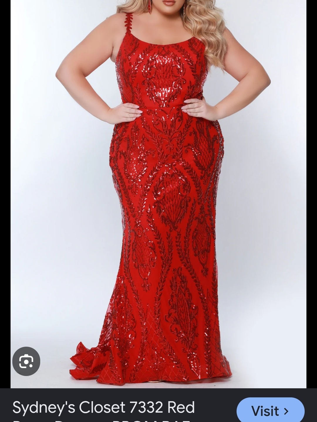 Red Sequin Evening Gown - Sydney's Closet